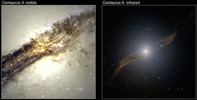 Centaurus A fruto de la fusión de dos galaxias